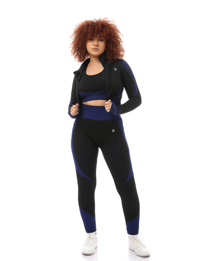 Dark Mellow Strech Zip Up Sports Set