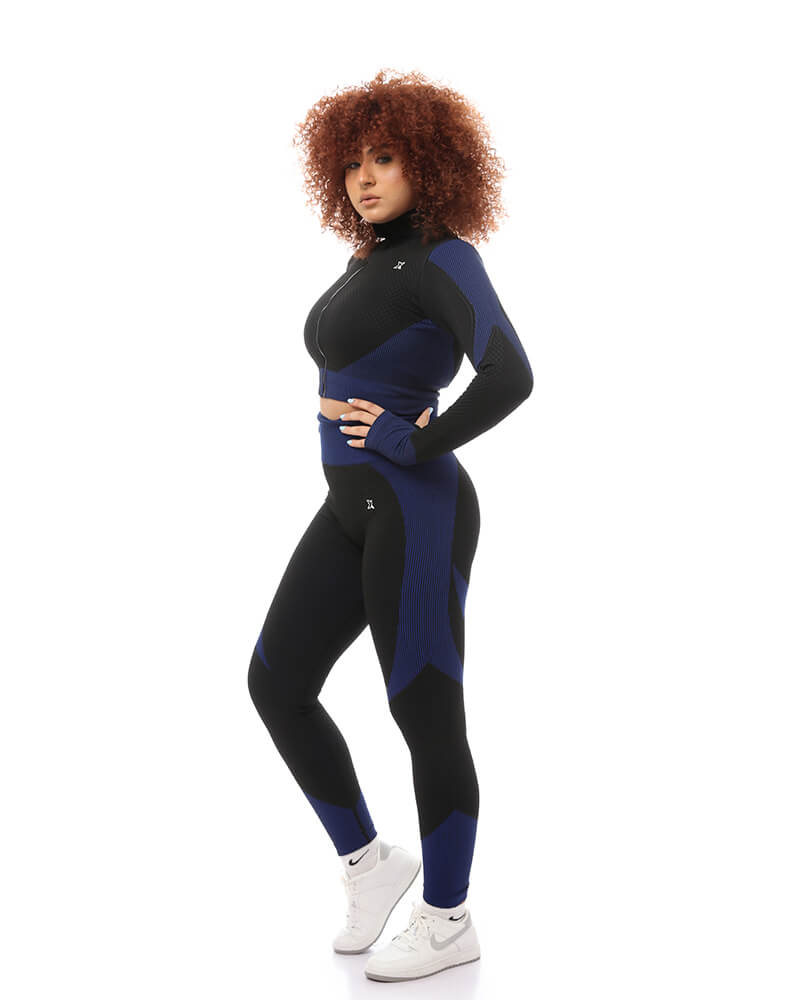 Dark Mellow Strech Zip Up Sports Set