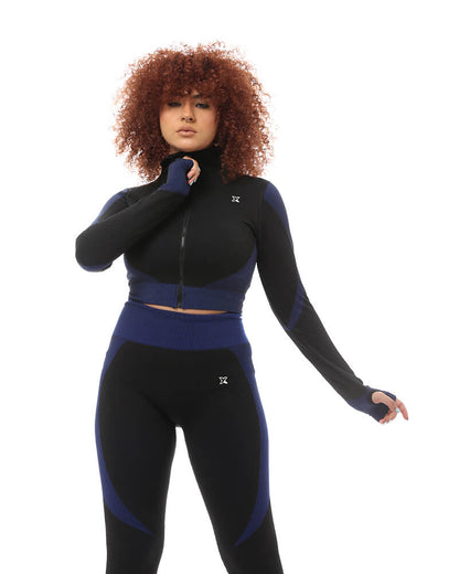 Dark Mellow Strech Zip Up Sports Set