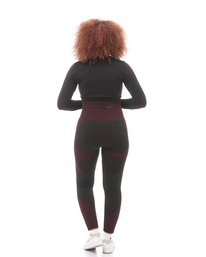 Dark Mellow Strech Zip Up Sports Set