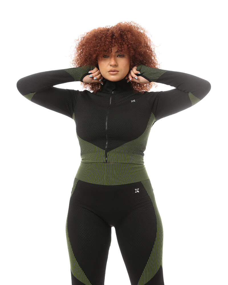 Dark Mellow Strech Zip Up Sports Set